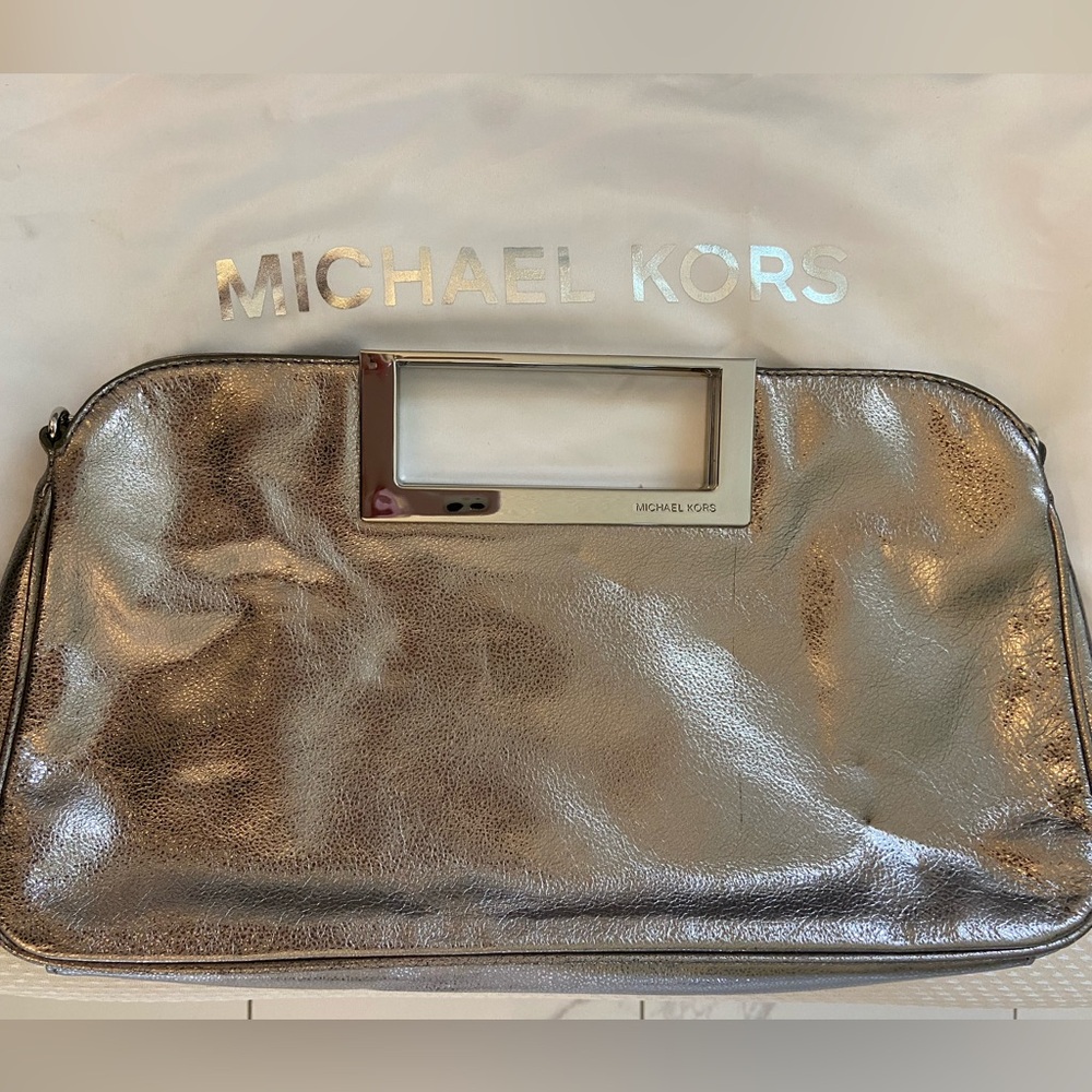 Michael Kors Metallic Clutch